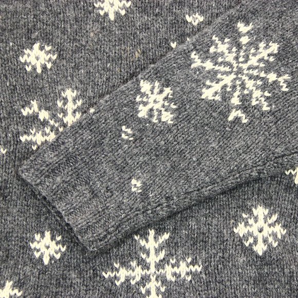 Vtg J Crew Oarsman 100% Wool Chunky Knit Sweater - Picture 4 of 6